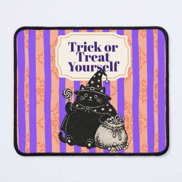 Item preview, Trick or Treat Yourself Halloween Cat Design | Cute Witch Cat Retro Halloween Art designed and sold by vitag.