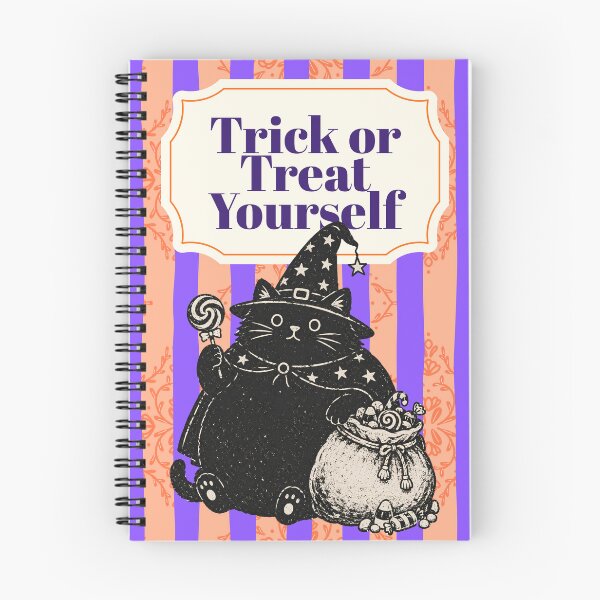 Item preview, Trick or Treat Yourself Halloween Cat Design | Cute Witch Cat Retro Halloween Art designed and sold by vitag.