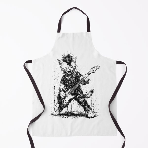 Item preview, Punk Rock Cat Playing Electric Guitar Heavy Metal Guitarist Kitty designed and sold by Kladhadredo.