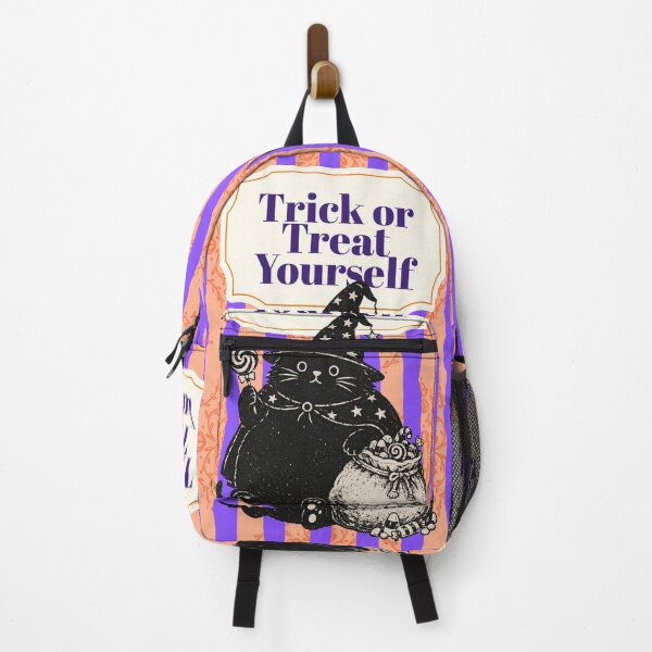Item preview, Trick or Treat Yourself Halloween Cat Design | Cute Witch Cat Retro Halloween Art designed and sold by vitag.