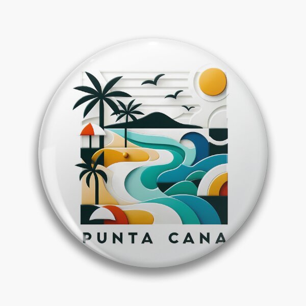 Item preview, Punta Cana Dominican Republic Travel Poster - Abstract Tropical Beach Art designed and sold by OzzFrequency.