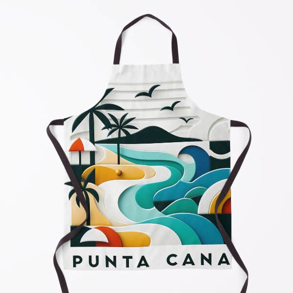 Item preview, Punta Cana Dominican Republic Travel Poster - Abstract Tropical Beach Art designed and sold by OzzFrequency.