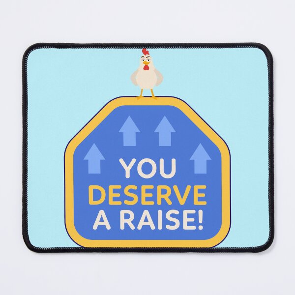 Item preview, You Deserve A Raise Funny Chicken Illustration designed and sold by NikBrin Prevail .
