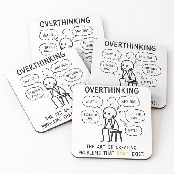 Item preview, Overthinking – The Art of Creating Problems That Don't Exist | Funny Introvert Gift designed and sold by OkKafka.
