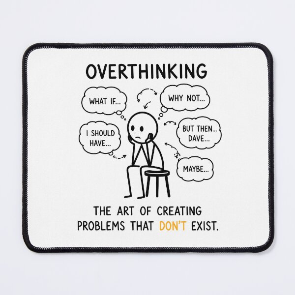 Item preview, Overthinking – The Art of Creating Problems That Don't Exist | Funny Introvert Gift designed and sold by OkKafka.