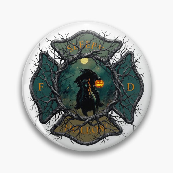 Item preview, Sleepy Hollow Fire Department Headless Horseman Halloween Pumpkin designed and sold by BerlinerKatzen.