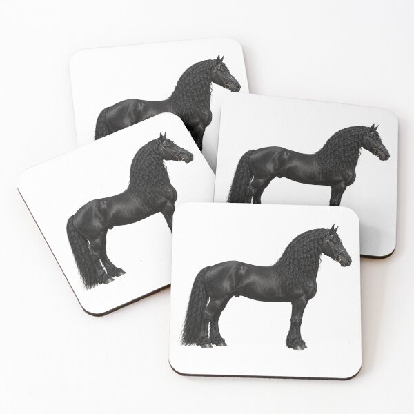 Item preview, Realistic Friesian Horse Profile – Elegant Black Stallion Art designed and sold by SmikiM.