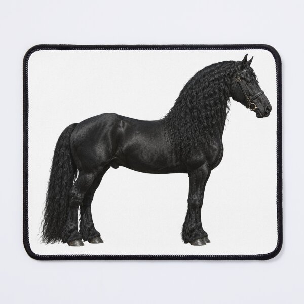 Item preview, Realistic Friesian Horse Profile – Elegant Black Stallion Art designed and sold by SmikiM.