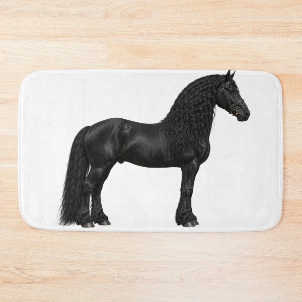 Item preview, Realistic Friesian Horse Profile – Elegant Black Stallion Art designed and sold by SmikiM.