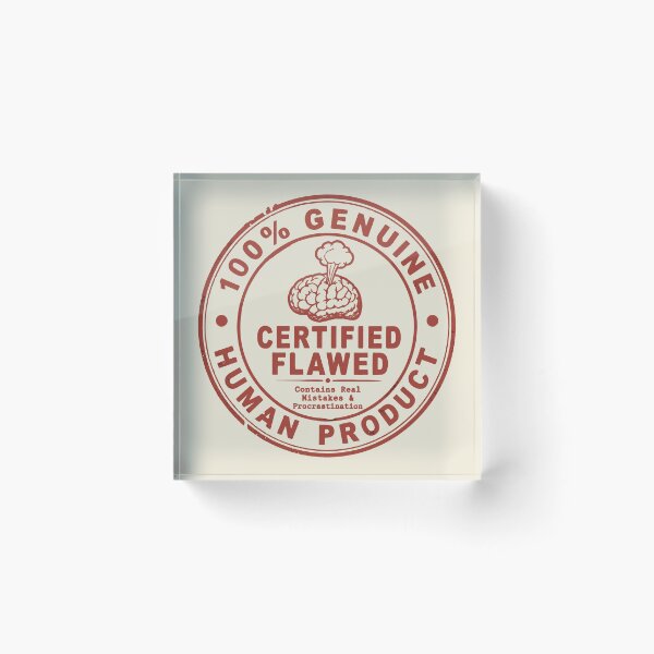 Item preview, 100% Genuine Human Product - Certified Flawed Funny Stamp designed and sold by Message from Earth.