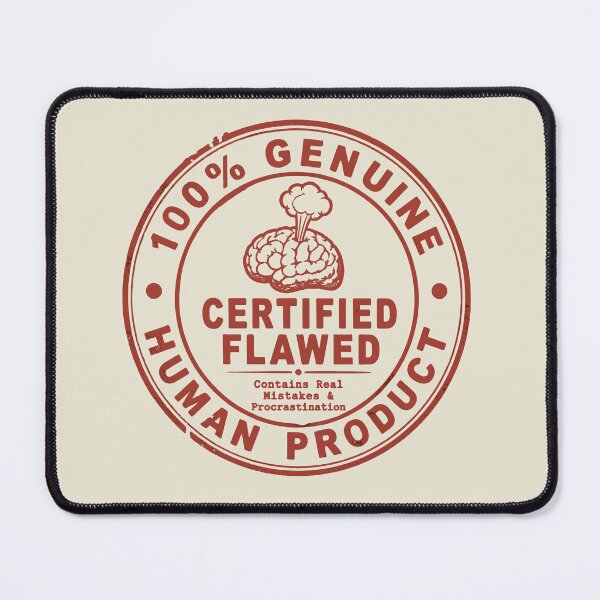 Item preview, 100% Genuine Human Product - Certified Flawed Funny Stamp designed and sold by Message from Earth.