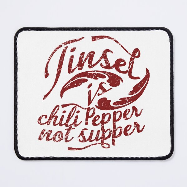 Item preview, .Fly tyers text illustration "Tinsel is chili pepper not supper" designed and sold by Art-Horizon.