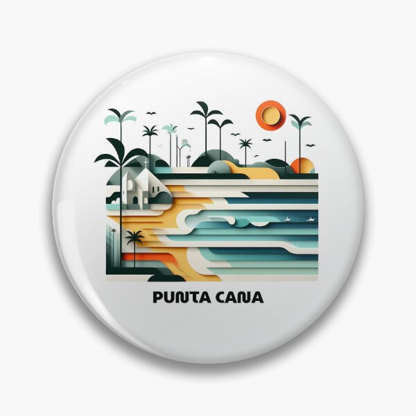 Item preview, Punta Cana Dominican Republic Travel Poster - Abstract Tropical Beach Art designed and sold by OzzFrequency.
