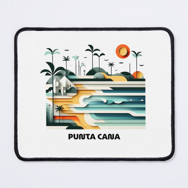 Item preview, Punta Cana Dominican Republic Travel Poster - Abstract Tropical Beach Art designed and sold by OzzFrequency.