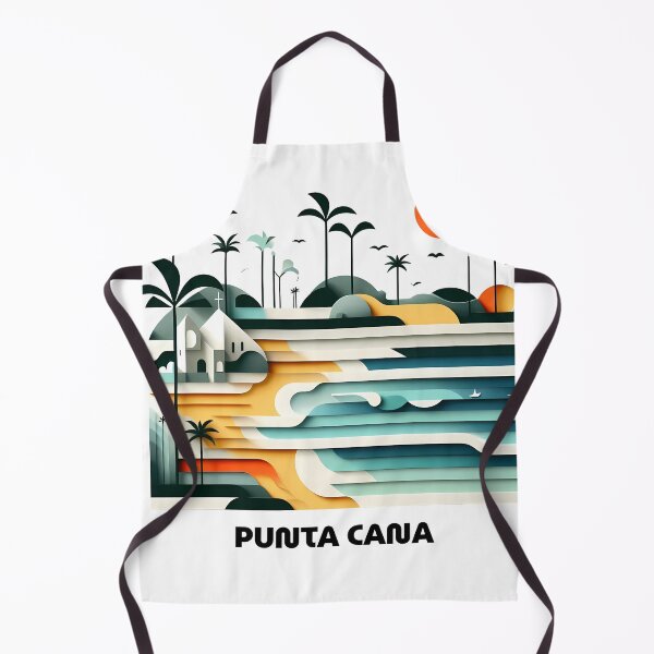 Item preview, Punta Cana Dominican Republic Travel Poster - Abstract Tropical Beach Art designed and sold by OzzFrequency.