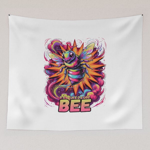 Item preview, Psychedelic Bee Colorful Surreal Insect Graphic designed and sold by ColeLaniTrading.