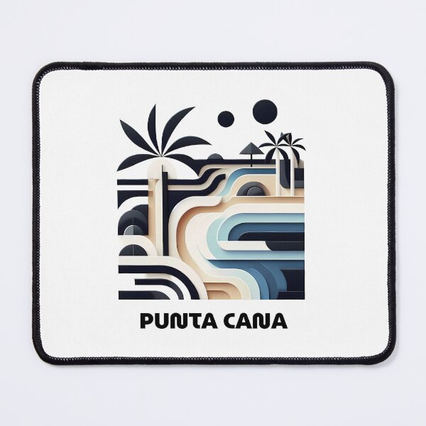 Item preview, Punta Cana Dominican Republic Travel Poster - Abstract Tropical Beach Art designed and sold by OzzFrequency.