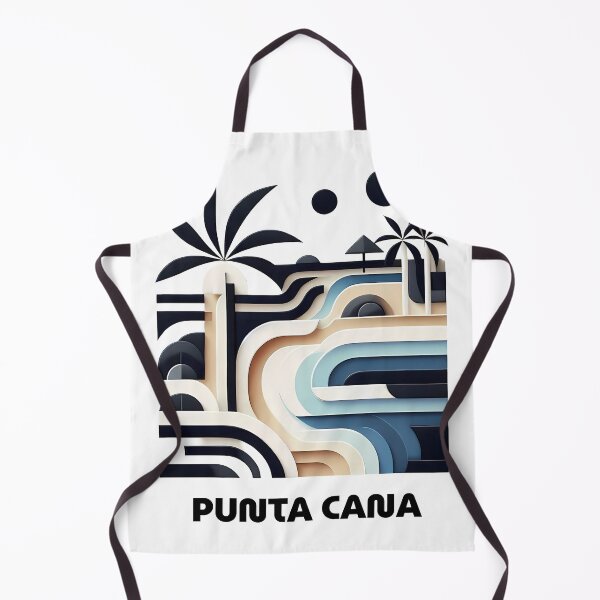 Item preview, Punta Cana Dominican Republic Travel Poster - Abstract Tropical Beach Art designed and sold by OzzFrequency.