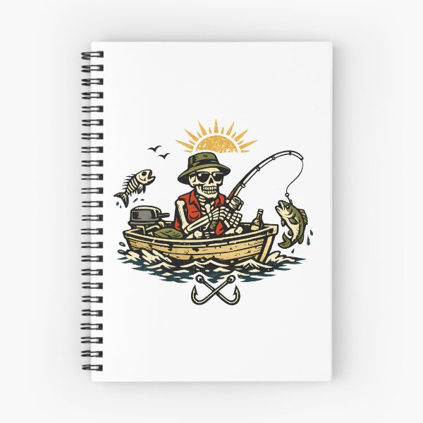 Item preview, Skeleton Fisherman Funny Vintage Tattoo Style Fishing Humor Outdoor designed and sold by Artycom.