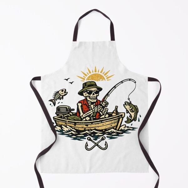 Item preview, Skeleton Fisherman Funny Vintage Tattoo Style Fishing Humor Outdoor designed and sold by Artycom.