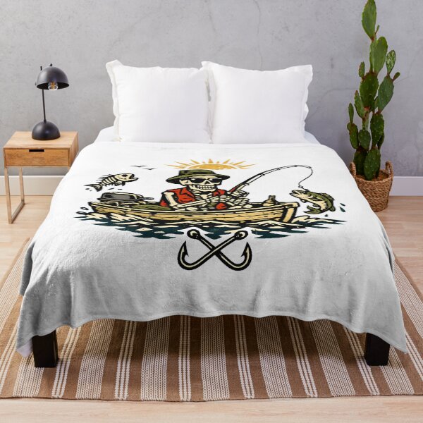 Item preview, Skeleton Fisherman Funny Vintage Tattoo Style Fishing Humor Outdoor designed and sold by Artycom.