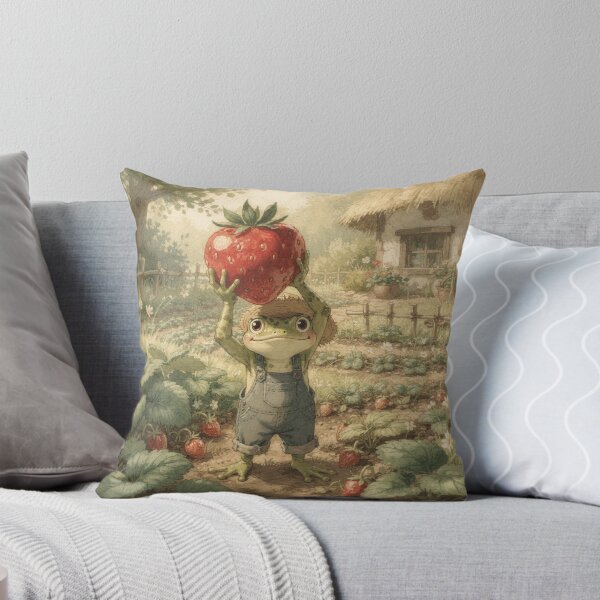 Item preview, Proud Frog Gardener and Giant Strawberry designed and sold by PictorialWhimsy.
