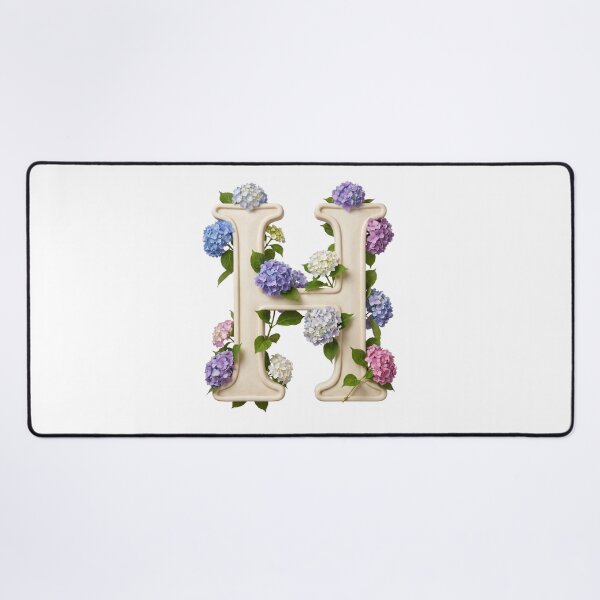 Item preview, Botanical Floral Letter H Monogram designed and sold by Helenaphotoart.