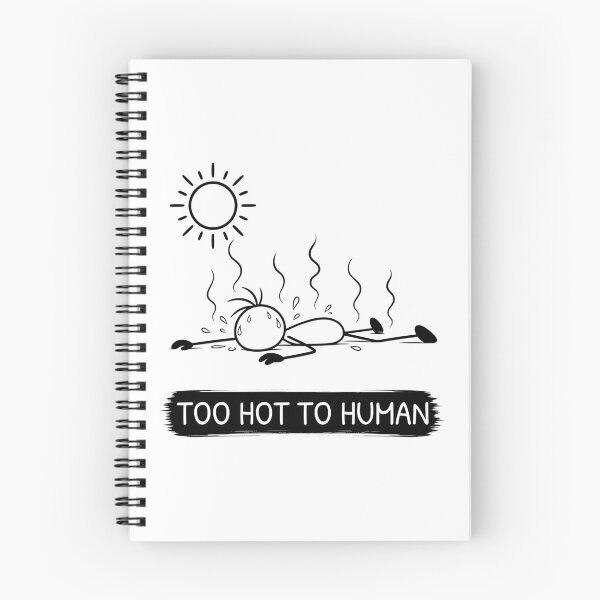 Item preview, Funny Hot Weather T-Shirt | Too Hot To Human | Summer Humour | Minimalist Stick Figure designed and sold by Pebl-Co.