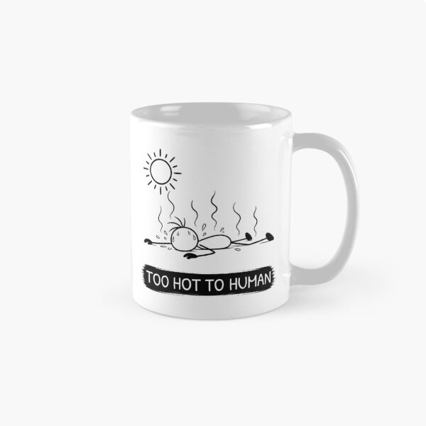 Item preview, Funny Hot Weather T-Shirt | Too Hot To Human | Summer Humour | Minimalist Stick Figure designed and sold by Pebl-Co.