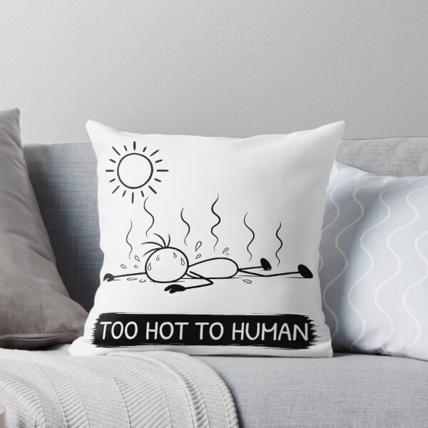 Item preview, Funny Hot Weather T-Shirt | Too Hot To Human | Summer Humour | Minimalist Stick Figure designed and sold by Pebl-Co.