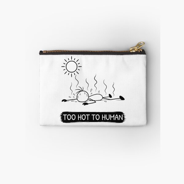Item preview, Funny Hot Weather T-Shirt | Too Hot To Human | Summer Humour | Minimalist Stick Figure designed and sold by Pebl-Co.