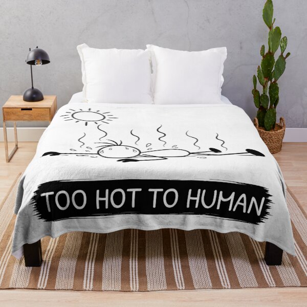 Item preview, Funny Hot Weather T-Shirt | Too Hot To Human | Summer Humour | Minimalist Stick Figure designed and sold by Pebl-Co.
