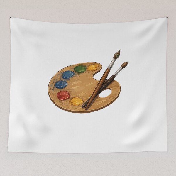 Item preview, Artist Paint Palette and Brushes designed and sold by RidaSalArt.