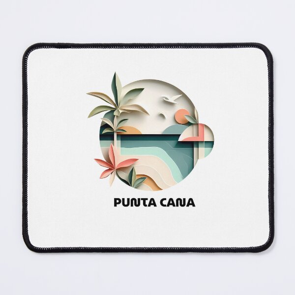 Item preview, Punta Cana Dominican Republic Travel Poster - Abstract Tropical Beach Art designed and sold by OzzFrequency.