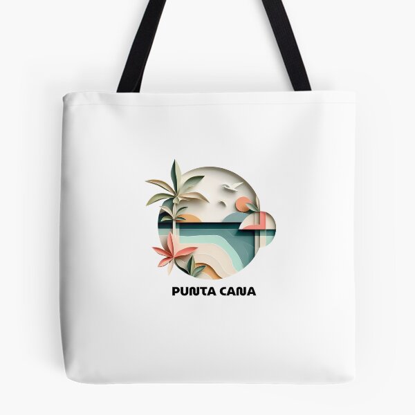 Item preview, Punta Cana Dominican Republic Travel Poster - Abstract Tropical Beach Art designed and sold by OzzFrequency.
