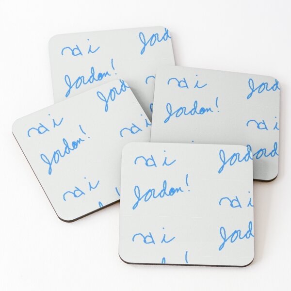 Artikelvorschau, Hallo Jordan, einfache blaue Schreibschrift entworfen und verkauft von KaleChub.