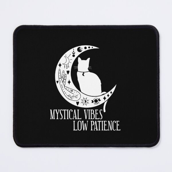 Item preview, Mystical Vibes Low Patience - Funny Celestial Black Cat designed and sold by the-Z3nith.