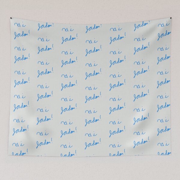 Item preview, Hi Jordon Simple Blue Cursive Typography designed and sold by KaleChub.