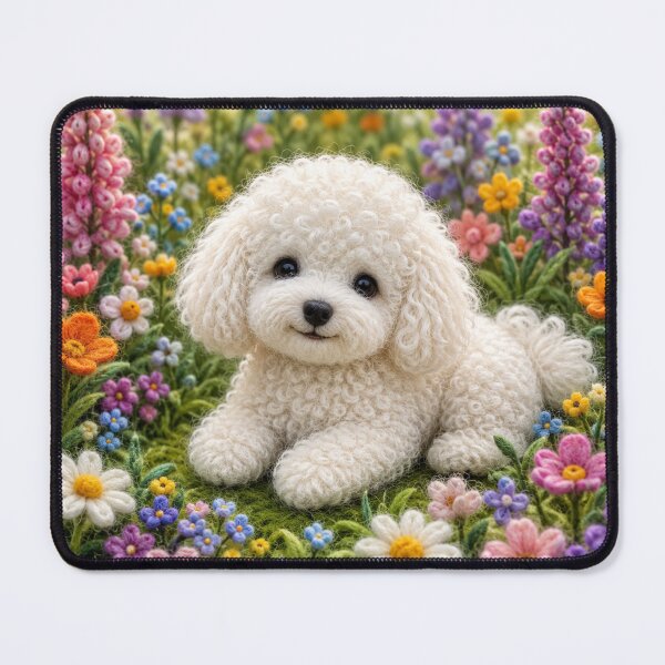 Item preview,  Little dog in a field of flowers designed and sold by Galart58.