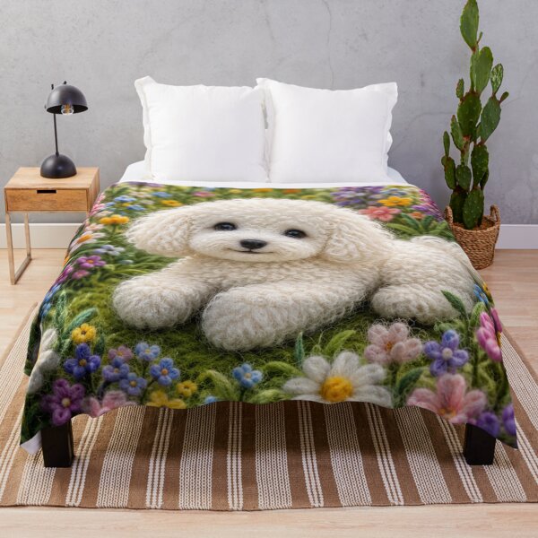 Item preview,  Little dog in a field of flowers designed and sold by Galart58.