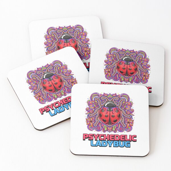Item preview, Psychedelic Red Polka Dot Insect Swirls designed and sold by ColeLaniTrading.