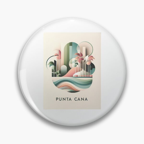 Item preview, Punta Cana Dominican Republic Travel Poster - Abstract Tropical Beach Art designed and sold by OzzFrequency.