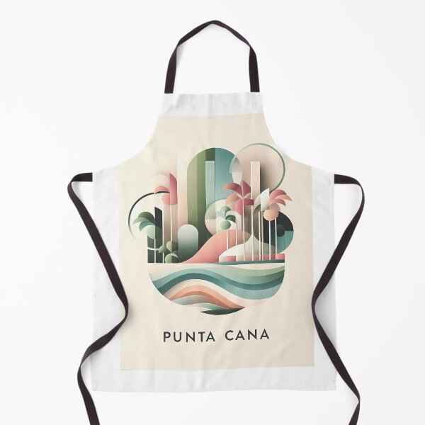 Item preview, Punta Cana Dominican Republic Travel Poster - Abstract Tropical Beach Art designed and sold by OzzFrequency.