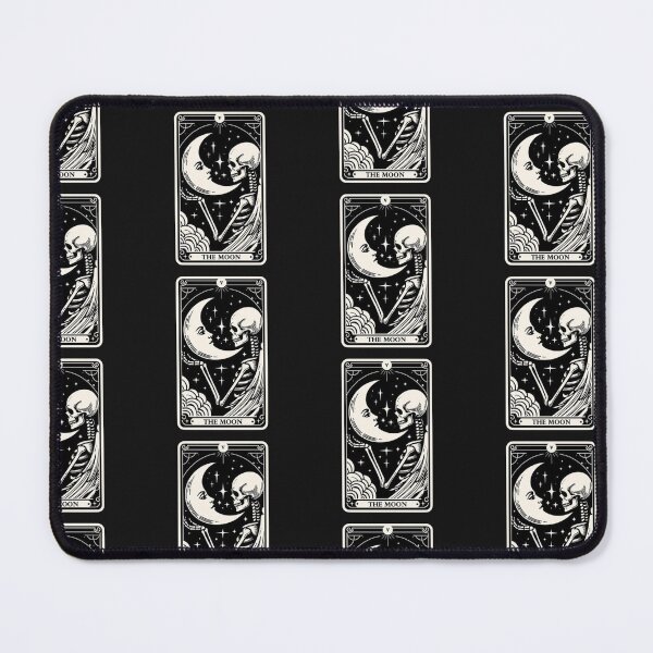 Item preview, The Moon Tarot Card Gothic Skeleton Illustration designed and sold by 63Hotpeppers.