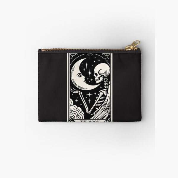Item preview, The Moon Tarot Card Gothic Skeleton Illustration designed and sold by 63Hotpeppers.