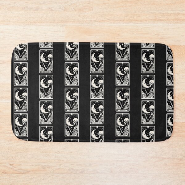 Item preview, The Moon Tarot Card Gothic Skeleton Illustration designed and sold by 63Hotpeppers.