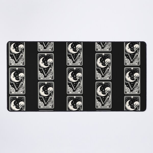 Item preview, The Moon Tarot Card Gothic Skeleton Illustration designed and sold by 63Hotpeppers.