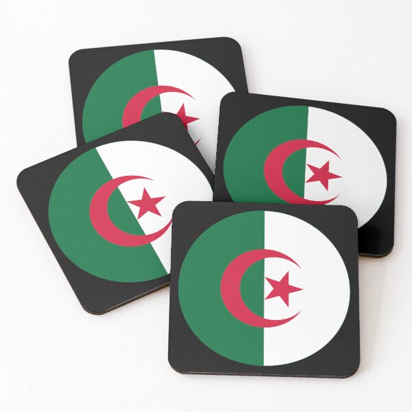 Artikelvorschau, Rundes Symbol der algerischen Flagge | Kreisförmiges Schaltflächenelement mit algerischer Flagge entworfen und verkauft von NTGUILTY.