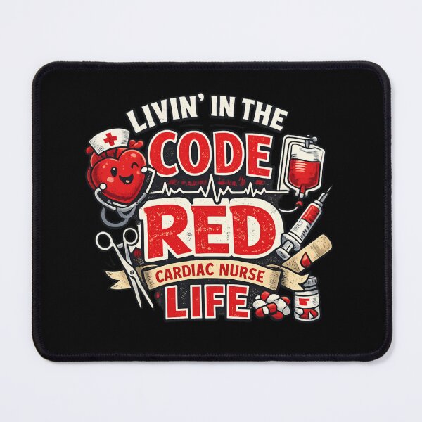 Item preview, Livin' in the Code Red Cardiac Nurse Life - Funny Cardiac Nursing designed and sold by SidTastic .