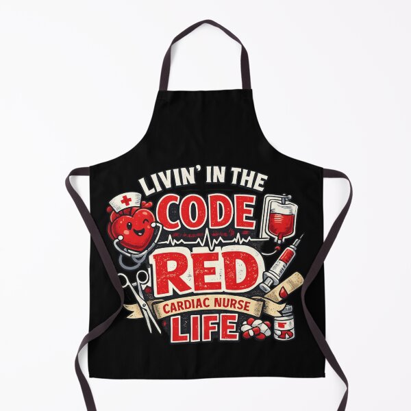 Item preview, Livin' in the Code Red Cardiac Nurse Life - Funny Cardiac Nursing designed and sold by SidTastic .